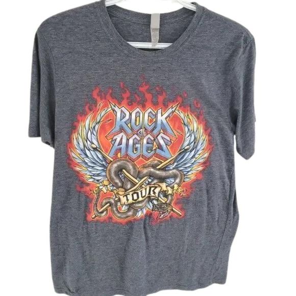 Rock of Ages 2012-2013 TOUR Gray T-SHIRT - Picture 1 of 14